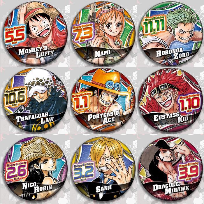 Zoro Anime Merchandise - Zestaw przypinek anime One Piece Luffy