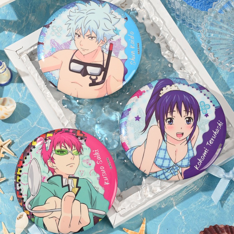 Przypinka metalowa Saiki Kusuo – Pin Button Badge recenzja i cena